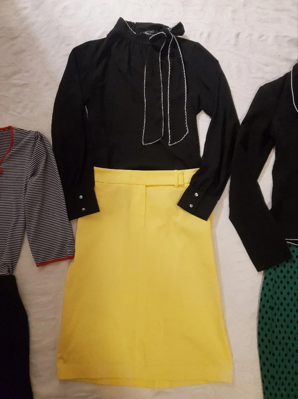 Lot 8 Office Work Pencil Skirts Blouses Blazer Bundle Skirt Set Suit Retro Chic